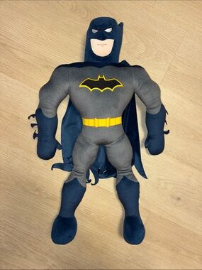 Batman Plush Figure 25” Boys Gray & Navy Superhero Stuffy